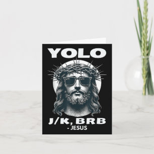 Yolo Jk Brb Jesus Cool Paasdag Kaart