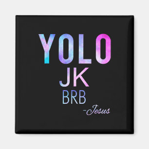 Yolo JK BRB Jesus Grappige Paasdag Totaal Zonne-EC Magneet