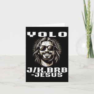 Yolo Jk Brb Jezus Christenen Paasdag Grappig Resu Kaart