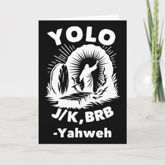 Yolo Jk Brb Jezus Jahweh Opstanding Christelijk Pa Kaart