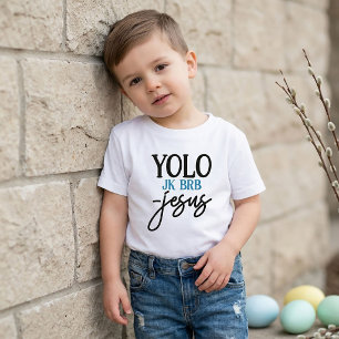 YOLO JK BRB Jezus Pasen T-Shirt voor Kinderen