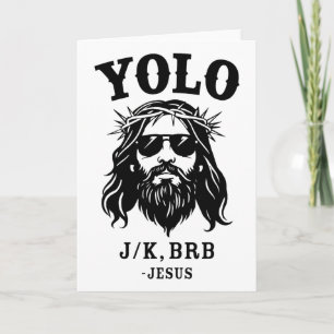 Yolo Jk Brb Jezus Voor Religieuze Christelijke Pas Kaart