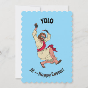 YOLO JK-Happy Carte de Pâques amusante avec Danser