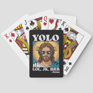 YOLO LOL JK BRB Jezus Grappig Pasen Pokerkaarten