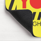 YOLO met rode waarschuwing Muismat (Hoek)