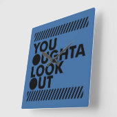 YOLO met voorzichtigheid Vierkante Klok (Hoek)