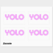 YOLO RECHTHOEKIGE STICKER (Vel)