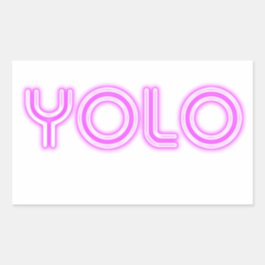 YOLO RECHTHOEKIGE STICKER (Voorkant)