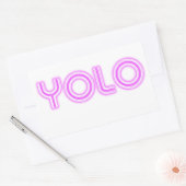 YOLO RECHTHOEKIGE STICKER (Envelop)