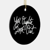 YOLO van Liefde Keramisch Ornament (Rechts)