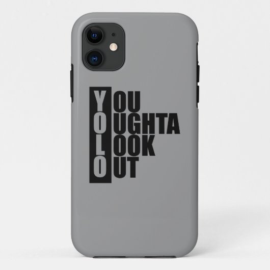 YOLO Verticale Box Case-Mate iPhone Case (Achterkant)