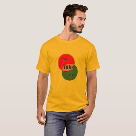 Yolo Yoyo Rolo venn-diagram T-shirt (Voorkant volledig)