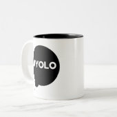 YOLO zwarte 325 ml Mok (Voorkant links)