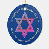 YOM HASHOAH Holocaust Herdenking Keramisch Ornament (Links)