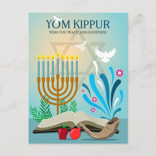 Yom Kippur Briefkaart (Voorkant)