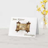 Yom Kippur Scroll Card Kaart (Gele Bloem)