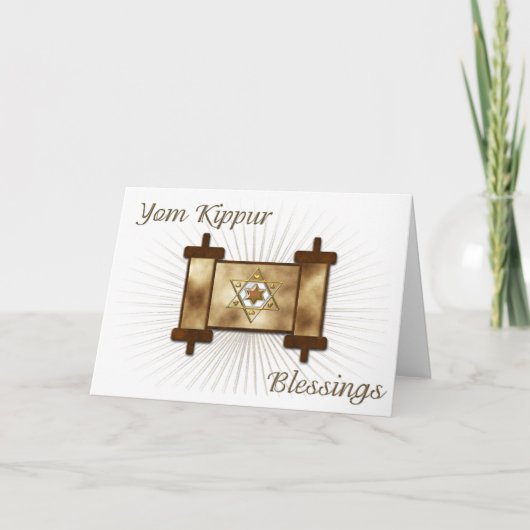 Yom Kippur Scroll Card Kaart (Voorkant)