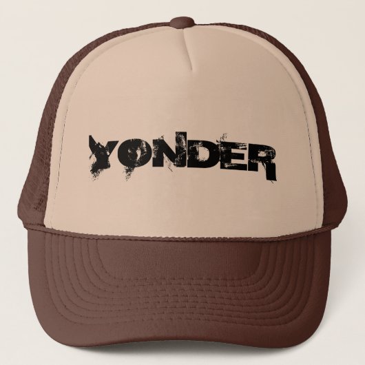 YONDER - Trucker Hat - Black en Tan Pet (Voorkant)