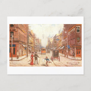 Yonge & King Streets - Vintage van Toronto Briefkaart