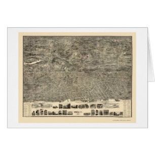 Yonkers, carte panoramique de NY - 1899