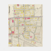 Yonkers Map Atlas Fleece Deken (Voorkant)