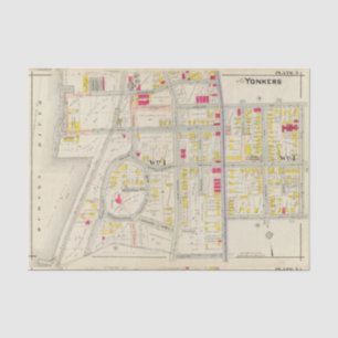 Yonkers Map Atlas Tissuepapier
