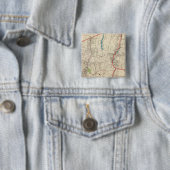 Yonkers, Mt Vernon, Eastchester-steden Vierkante Button 5,1 Cm (In situ)