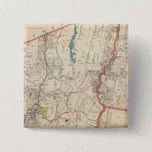 Yonkers, Mt Vernon, Eastchester-steden Vierkante Button 5,1 Cm (Voorkant)