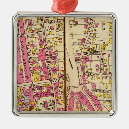 Yonkers, New York 4 Metalen Ornament (Voorkant)