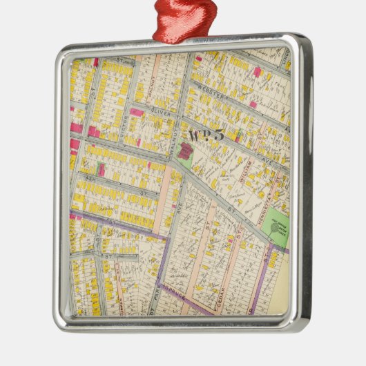 Yonkers New York Map Metalen Ornament (Links)