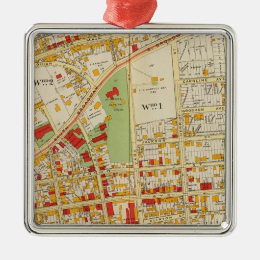 Yonkers New York Metalen Ornament (Voorkant)