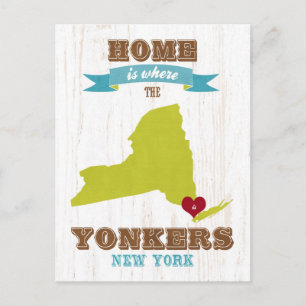 Yonkers, New York - thuis is waar. Briefkaart