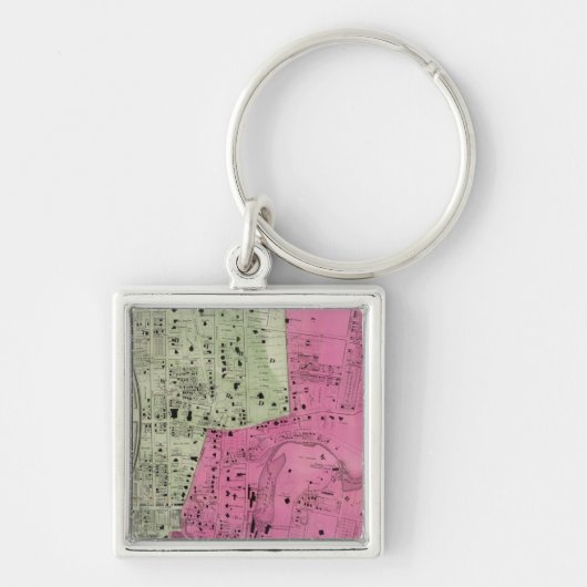 Yonkers, NY Atlas Sleutelhanger (Voorkant)