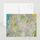 Yonkers, NY Map Briefkaart (Voorkant / Achterkant)