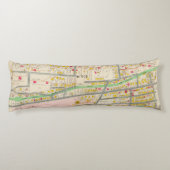 Yonkers NY Map Lichaamskussen (Achterkant)