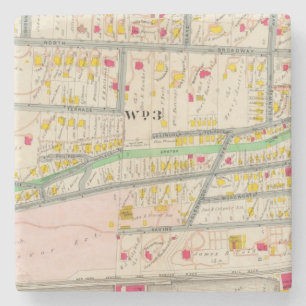 Yonkers NY Map Stenen Onderzetter