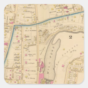 Yonkers wards 2-3, New York Vierkante Sticker