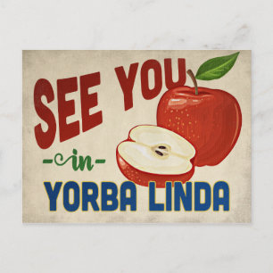 Yorba Linda California Apple - Vintage Travel Briefkaart