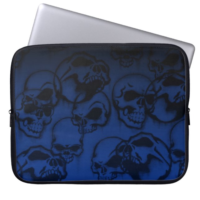 Yorick's Skull Creepy Abstract Laptop Sleeve (Voorkant)