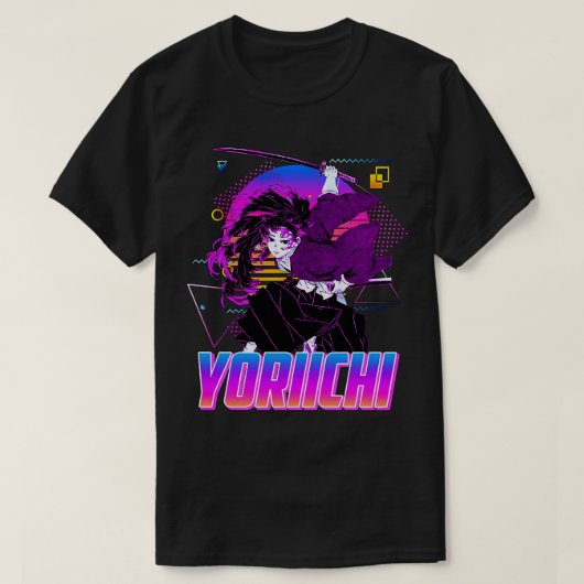 Yoriichi Tsugikuni Retro Art T-shirt (Design voorkant)