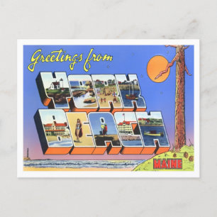 York Beach, Maine  Big Letters Briefkaart