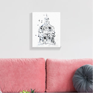 York County Courthouse Koepel / Kunstenaar Larry L Canvas Afdruk