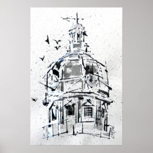 York County Courthouse Koepel / Kunstenaar Larry L Poster