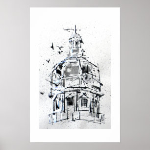 York County Courthouse Koepel / Kunstenaar Larry L Poster