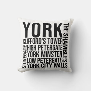 York, Engeland oriëntatiepunten Typografie - UK Wo Kussen