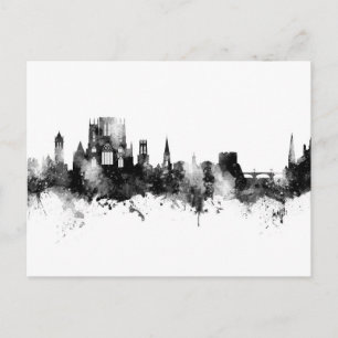 York England Skyline Black White Briefkaart