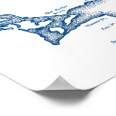 York Maine Mariage Carte moderne Poster du livre d (Coin)