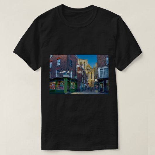 York Minster en de omliggende straten T-shirt (Design voorkant)