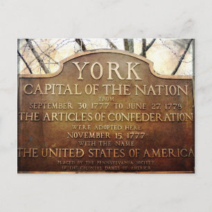 York Pennsylvania Nation's First Capital Briefkaart