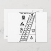 York Rite Ladder Briefkaart (Voorkant / Achterkant)
